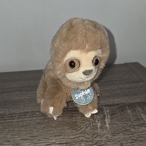 Gund Justice Pet Shop Sophie Baby Sloth Beanbag Plush with Collar 5.5" SEE DESCR